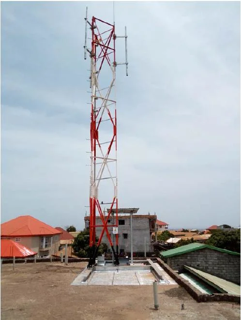 Roof Top Housetop Hot DIP Galvanized Steel Telecommunication Tower