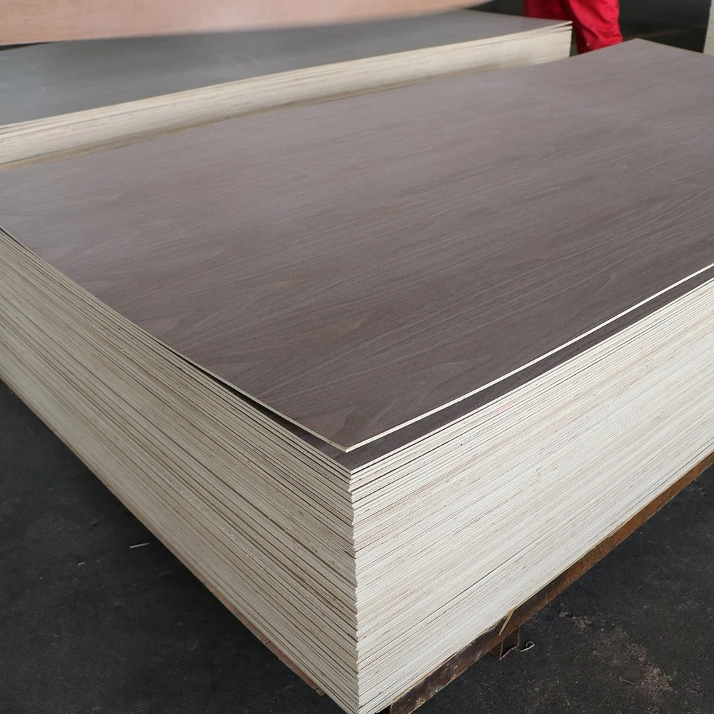 4mm 17mm Black Walnut Veneer Decorative Fancy Furniture Plywood Board with High quality/High cost performance 