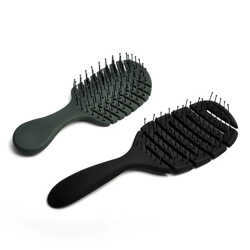 Free Samples Metal Shining Looking Hair Straightener Brush Comb