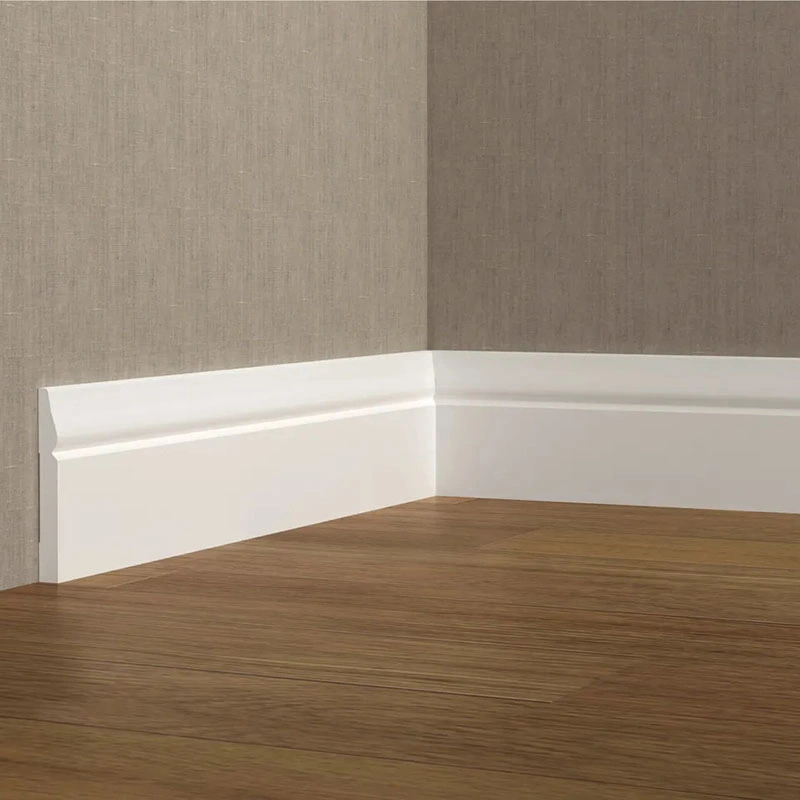 Modern White Skirting PS Mouldings Lines Plastic Baseboard Flooring Molding Skirting