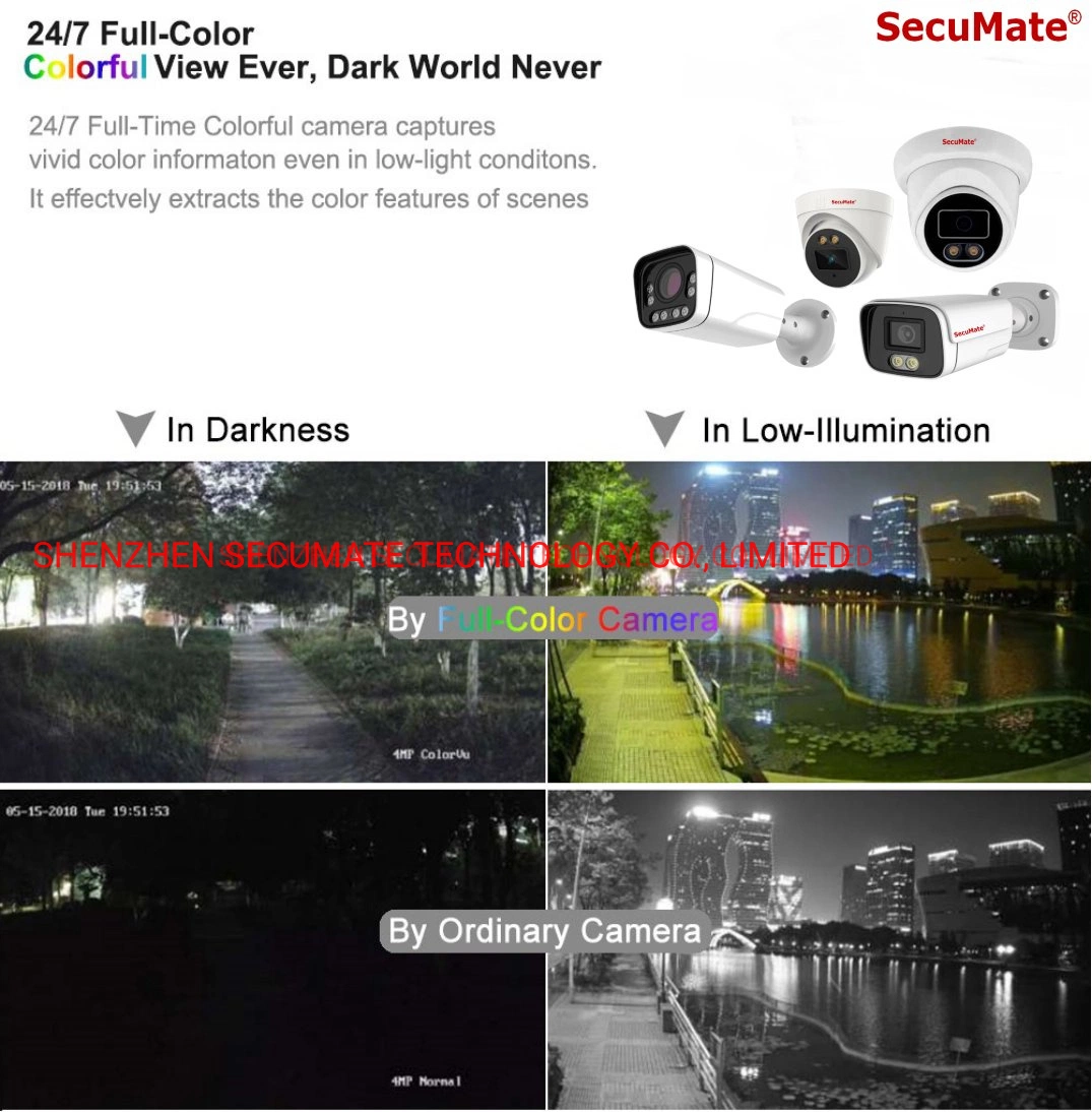 Full Color Night Vision 5.0MP Onvif Poe Network IP CCTV Outdoor Waterproof Dome Security Camera