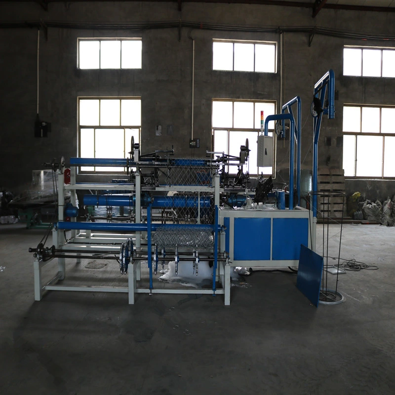 High Speed Full Automatic Chain Link Fence Machine (double wire+single wire)