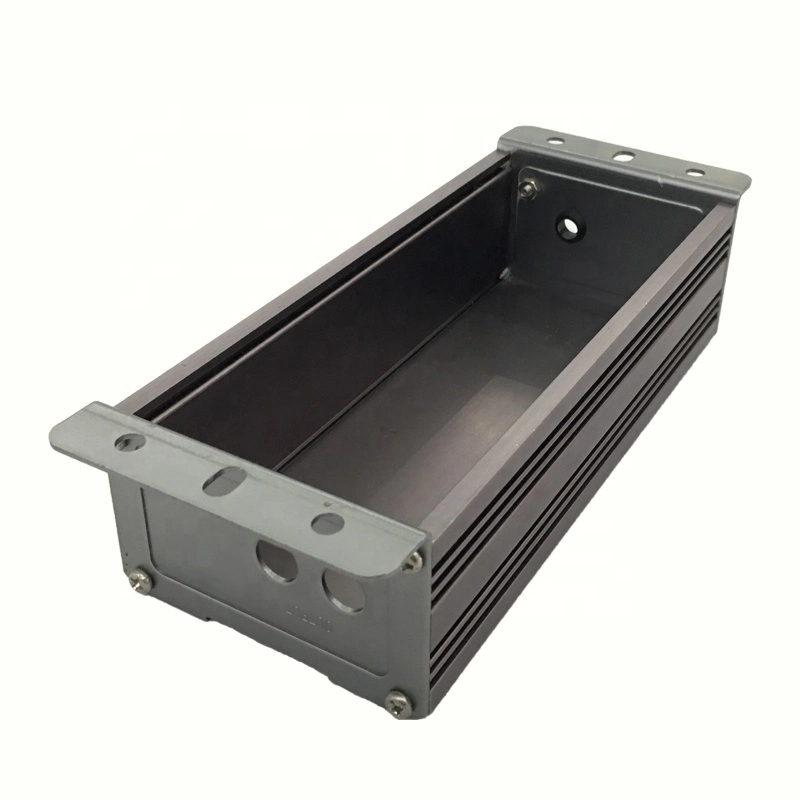 Aluminum Alloy Heatsink Custom Grey Sanblasting Anodized Enclosure Extrusion Router Case