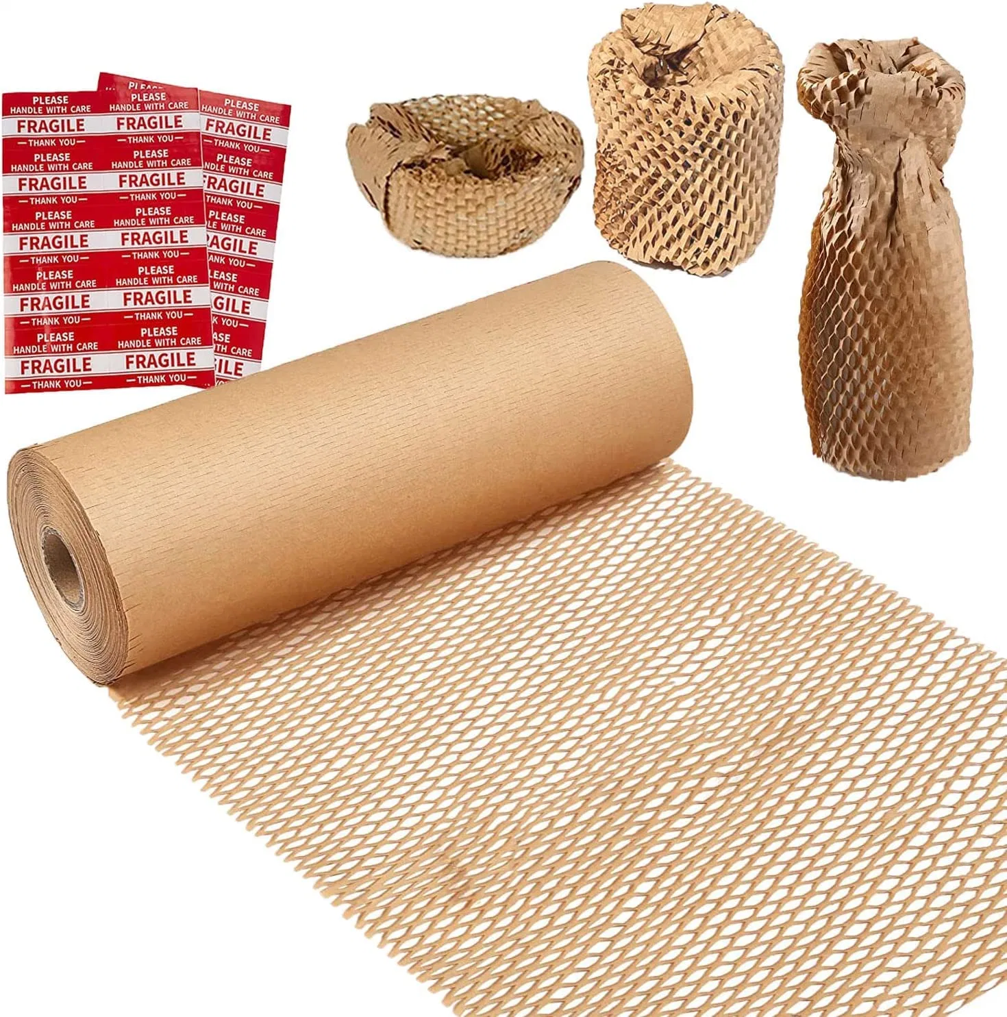 Wholesale/Supplier Honeycomb Wrapping Paper, 15"X131&prime; Roll of Honeycomb Cushioned Wrapping Paper for Fragile Items Wrapping Gifts