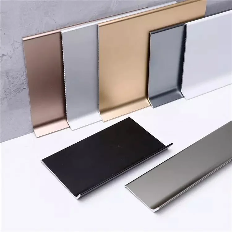 Diseño moderno material de construcción decoración la cocina de pared de aluminio de piso de perfiles de aluminio Rodapié