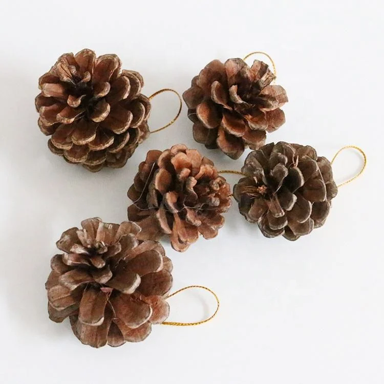 Whit Paint Artificial Hanging Christmas Tree Decor Pine Cone