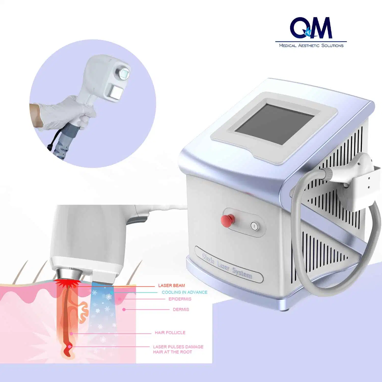 Potable 800W 808 Diode Laser for Hair Removal 808nm Diode Laser Hair Removal Machine