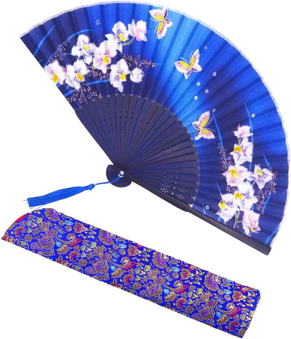 Decoration Gift Chinese Wedding Silk Fabric Craft Silk Hand Fan