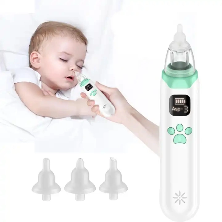 Aspirateur nasal pour bébé 500 mAh rechargeable 3 engrenages réglables à chaud