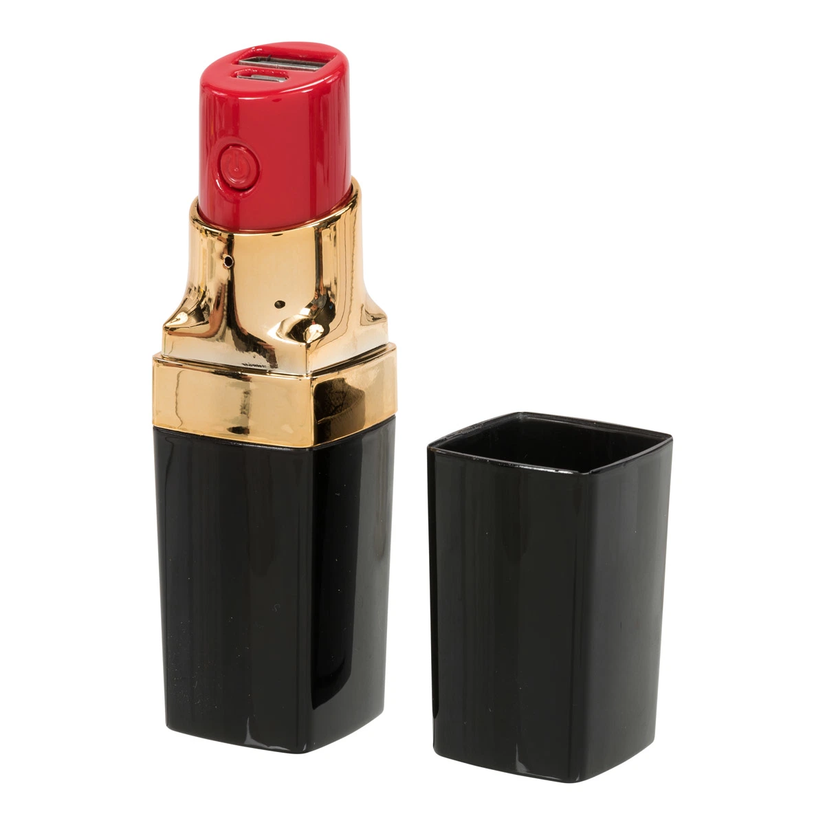 Forme de rouge à lèvres maquillage promotionnel USB Mini chargeur de batterie portable d'urgence mobile pour les femmes