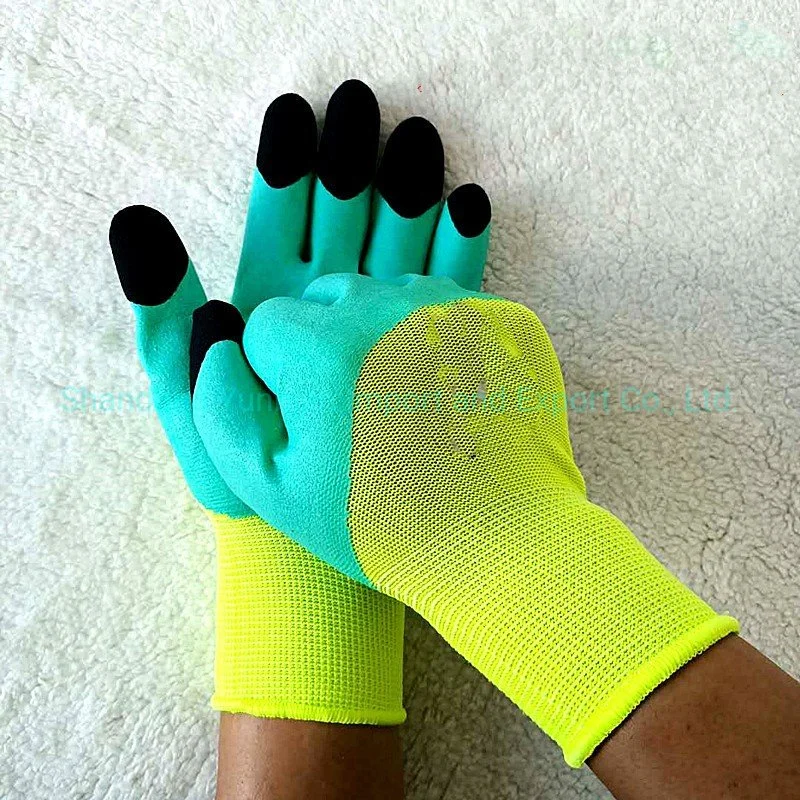 Foam King Latex Gloves PVC Adhesive Labor Protection Gloves