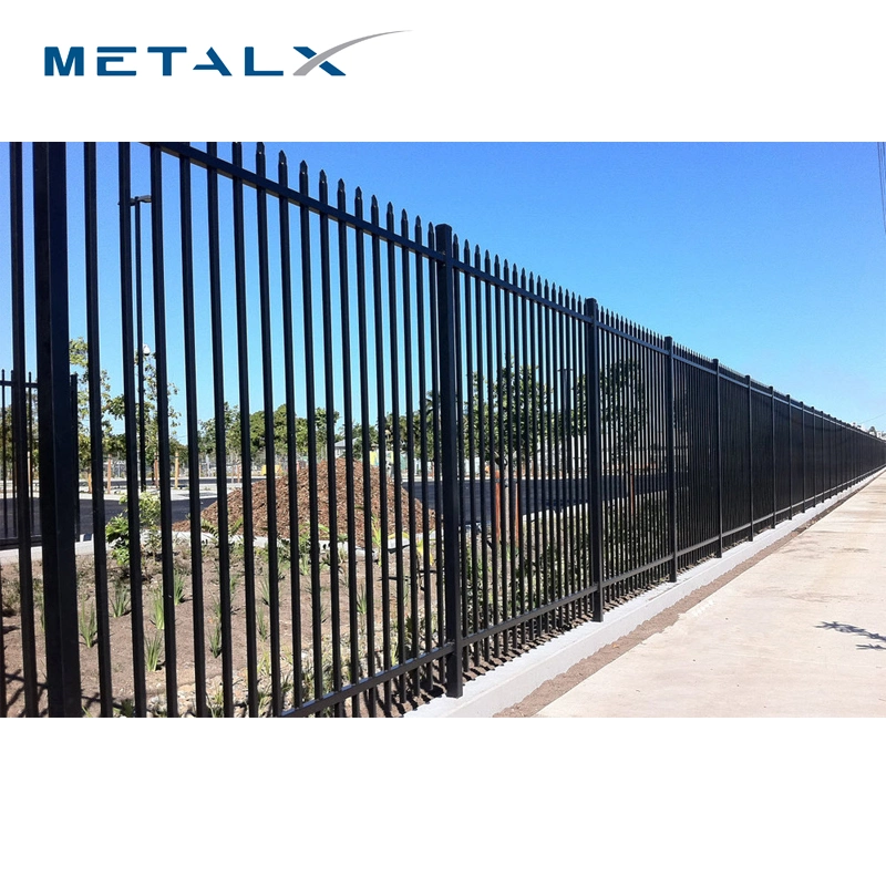 Metalx Color Outdoor Steel Fence 6FT X 8FT Steel Fence for Sale Tubular Steel Corner Fence Post