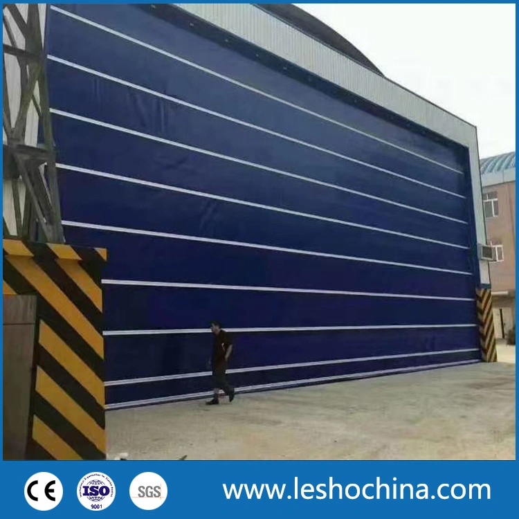 Industrial Electric Flexible PVC Fabric Lifting up Shipyard Mega Door for Painting Room or Blasting Workshop