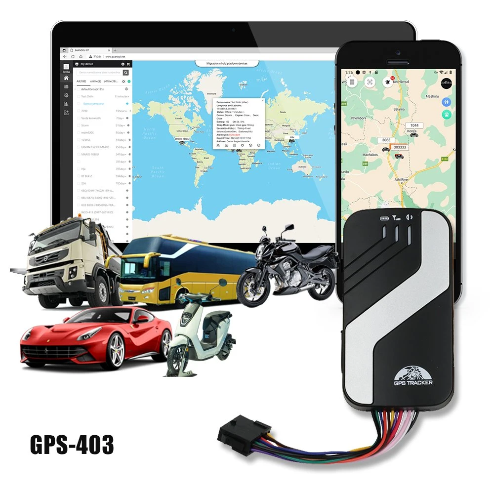 4G Auto Parts Monitor Coche Cobán GPS Tracker Tk403un seguimiento de la comunicación GSM mediante la plataforma de aplicaciones