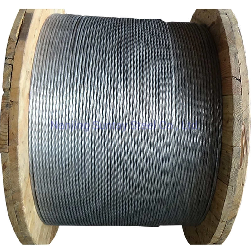 3/16", 1/4", 5/16", 3/8", 1/2" Galvanized Guy Wire for Telephone Pole Support ASTM a 475