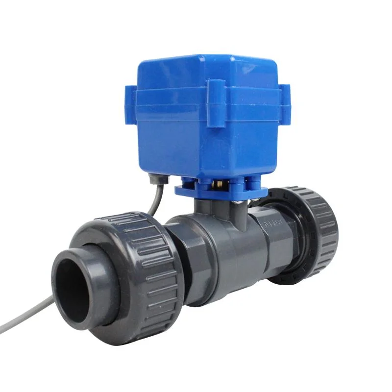 AC24V DC24V UPVC Plastic Motorized Control Ball Valve