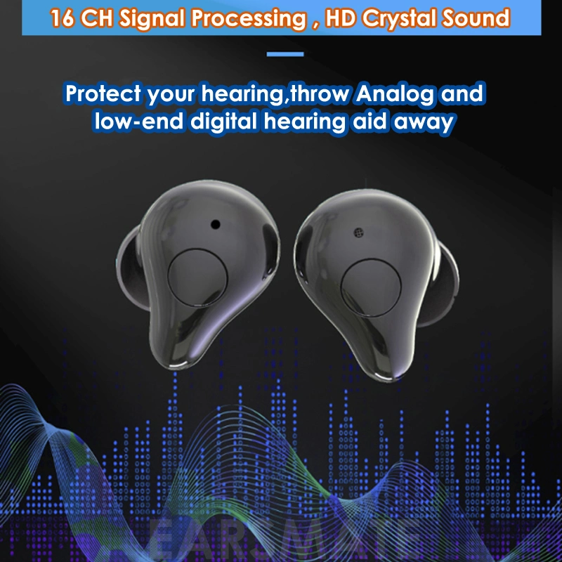 Wireless Bluetooth Rechargeable Digital Hearing Aids 2 Packed Hearing Aid Device Price Online From China Earsmate E16