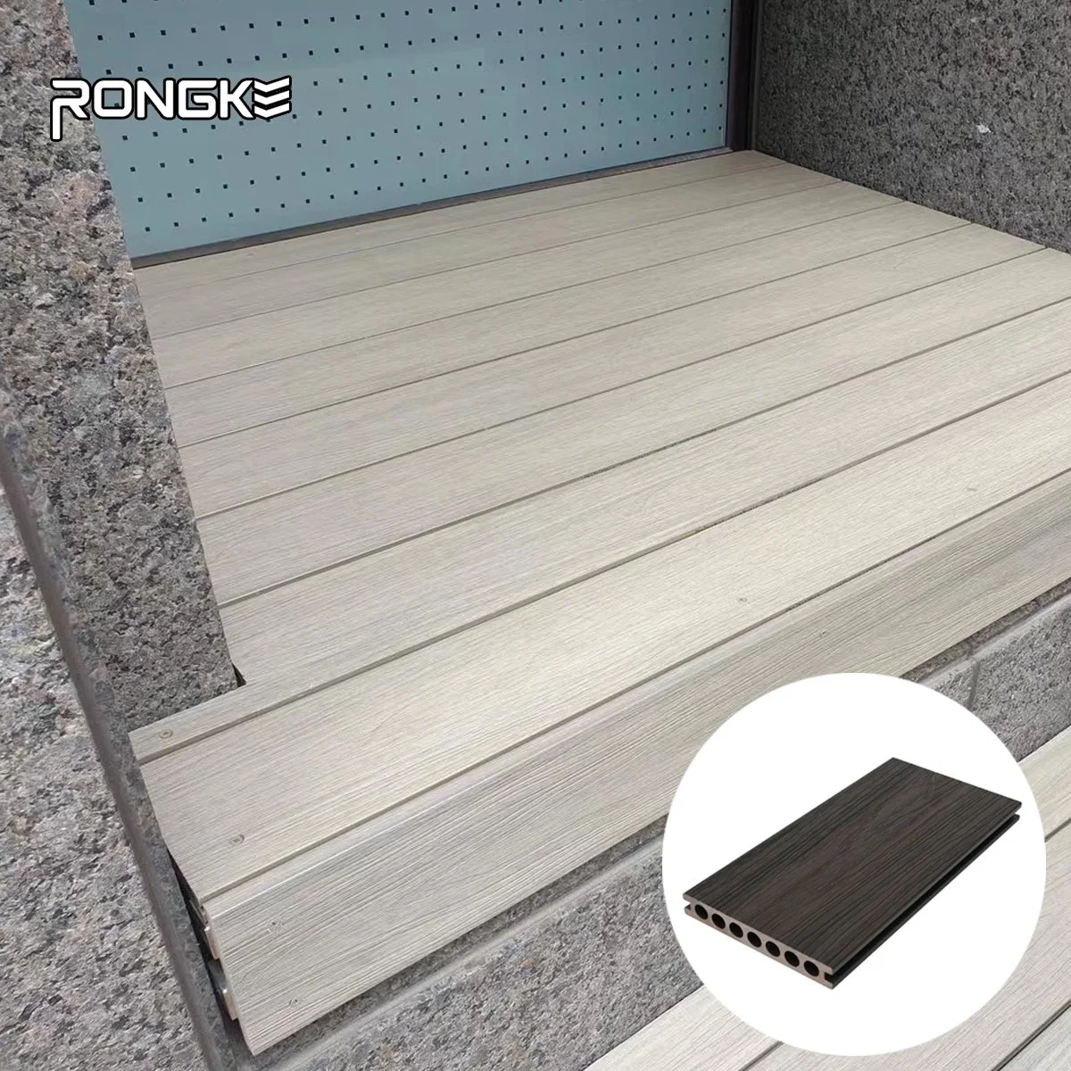 Piscina Co-Extrusion WPC placa em deck para Piscina exterior