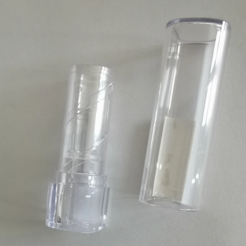 Square Clear Empty Plastic Lipstick Tube Cosmetic Packaging