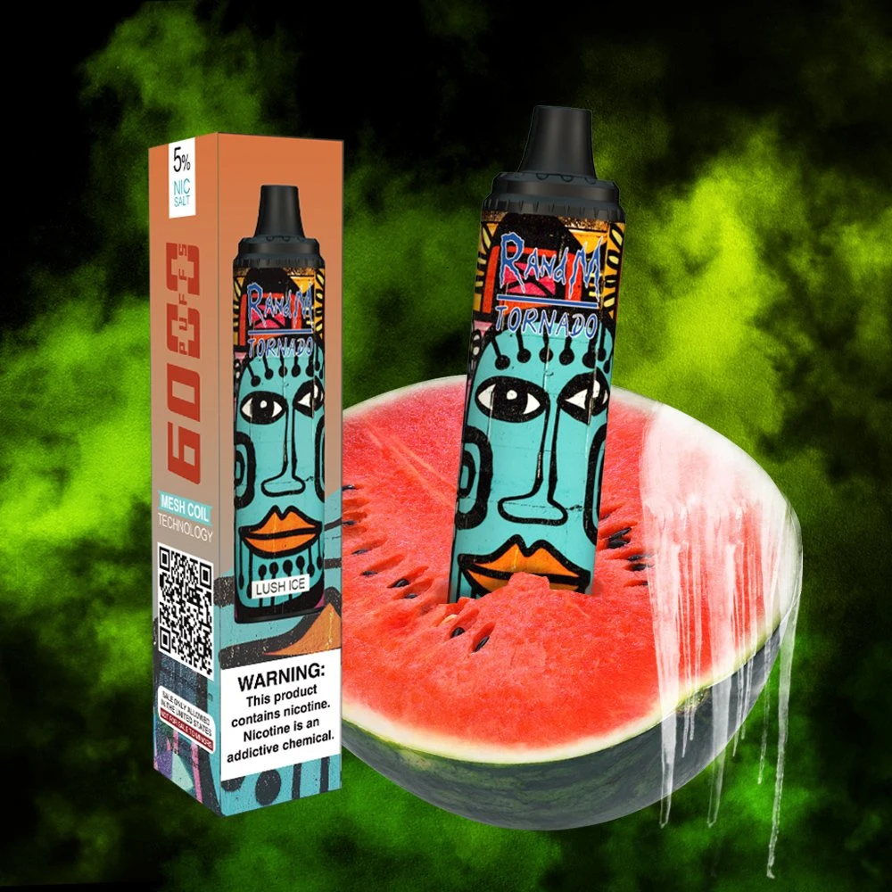 Rendimiento de alta calidad/alto costo VAPE desechable al por mayor Randm Tornade 6000 Puffs 12ml E-líquido