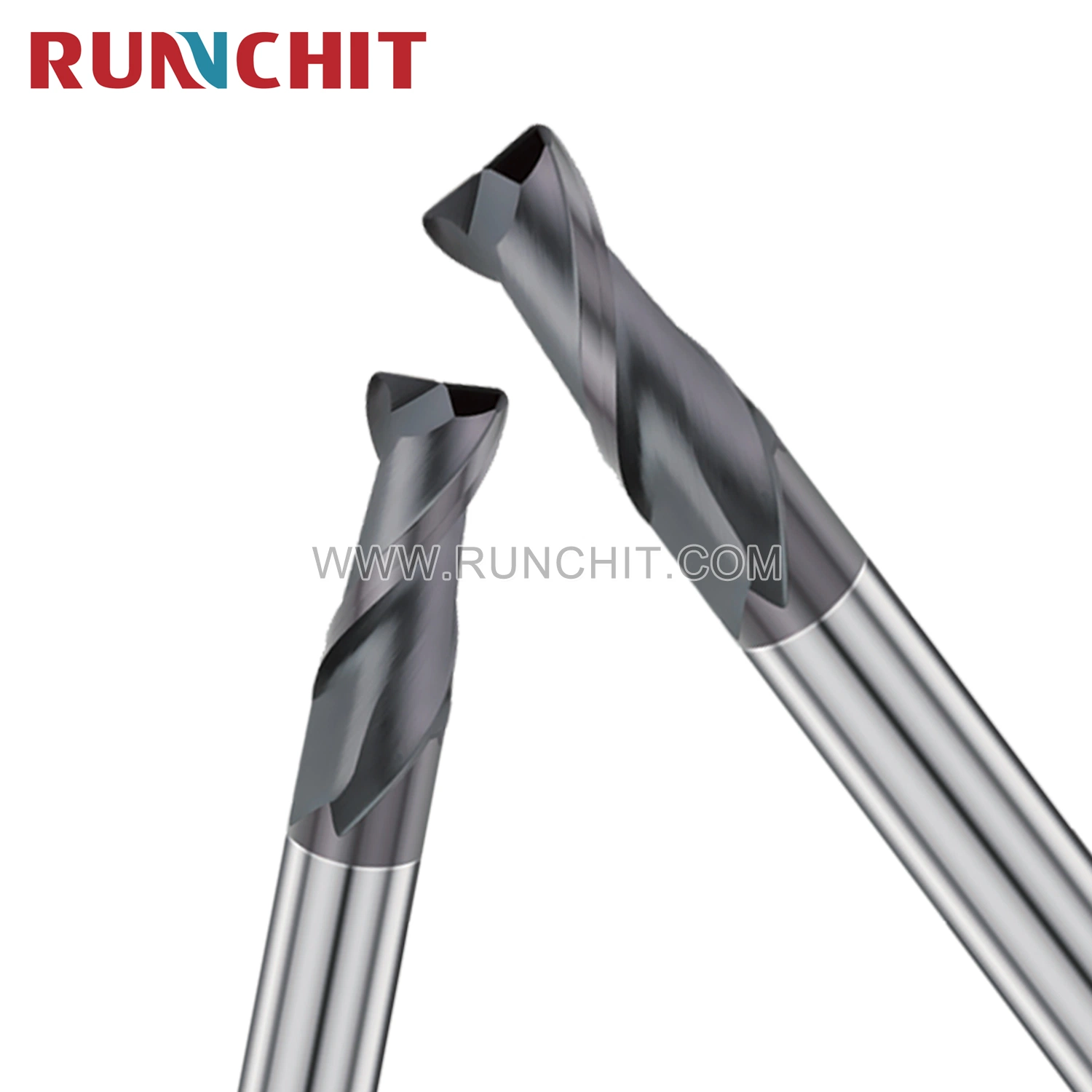 2/4flute carboneto de tungsténio plana/Bola/o raio do canto Revestimento Diamond End Mill Máquina CNC de corte de carboneto D8.0 Moagem*R1.0*20*L100*D8*2t (DRAI0810)