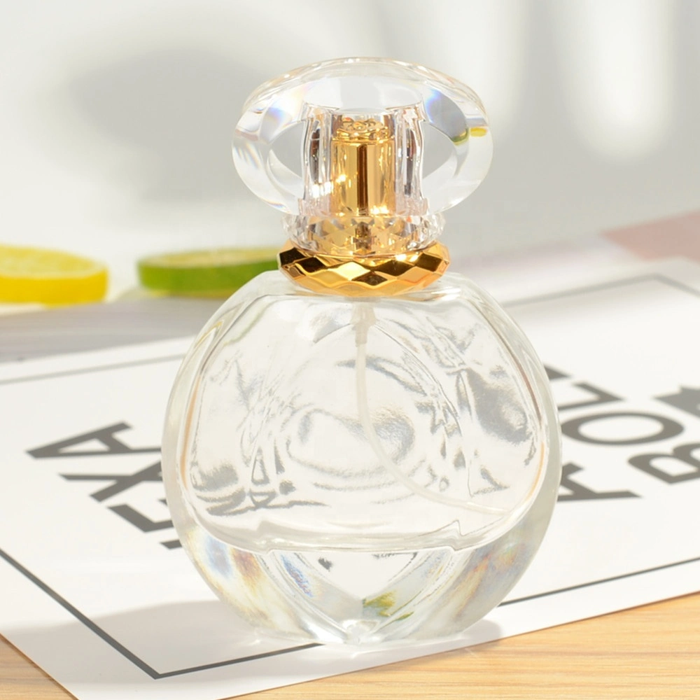 Wonderful Design Fancy Perfume Bottles Acrylic Lid Cap Crystal White High End Grade Flint Pretty Perfume Bottles Where Can I Buy Empty Atomizer Perfume Bottles