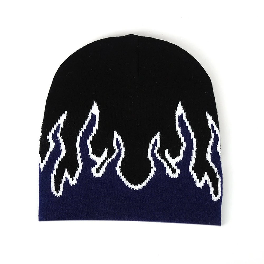 Custom Cap High Quality Knitted Winter Warm Multicolor Jacquard Pattern Beanie Hat