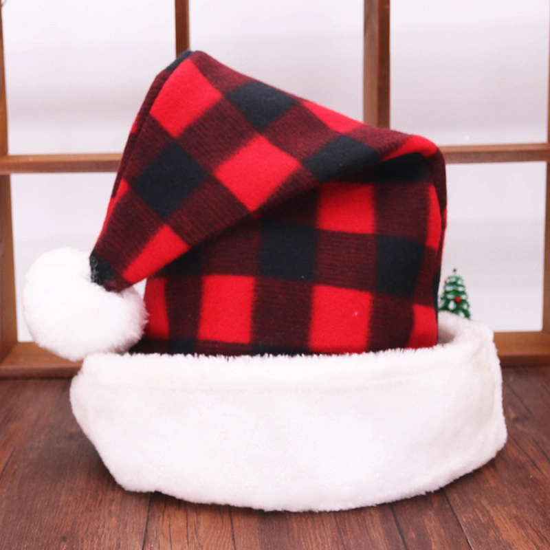 Bordado de Navidad Old Man Hat Gingham niños Fiesta de vacaciones para adultos Decoración suministros Sombrero de Navidad al por mayor