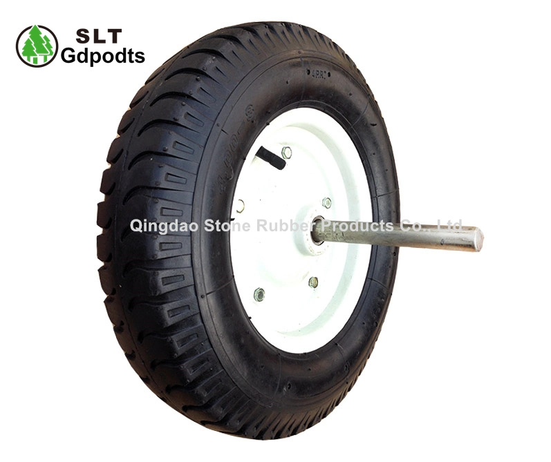 Tyre and Tube 4.80/4.00-8 Pneumatic Wheel with Axle