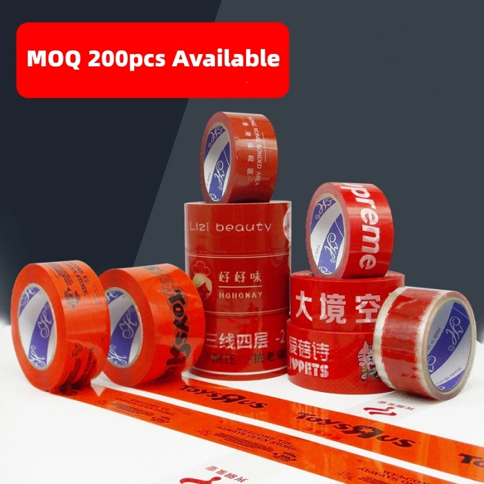 Eco Friendly 48mm*100m Security Adhesive Pack Packing Packaging with Logo for Shipping Boxes Tapes Rolls Custom Printed Tape