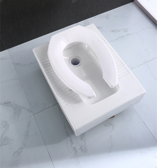 New Style Easy Install Squatting Pan Toilet Stripe Safe Non-Slip Squatting Pan with Platform Home Squat and Sit Squat Pan