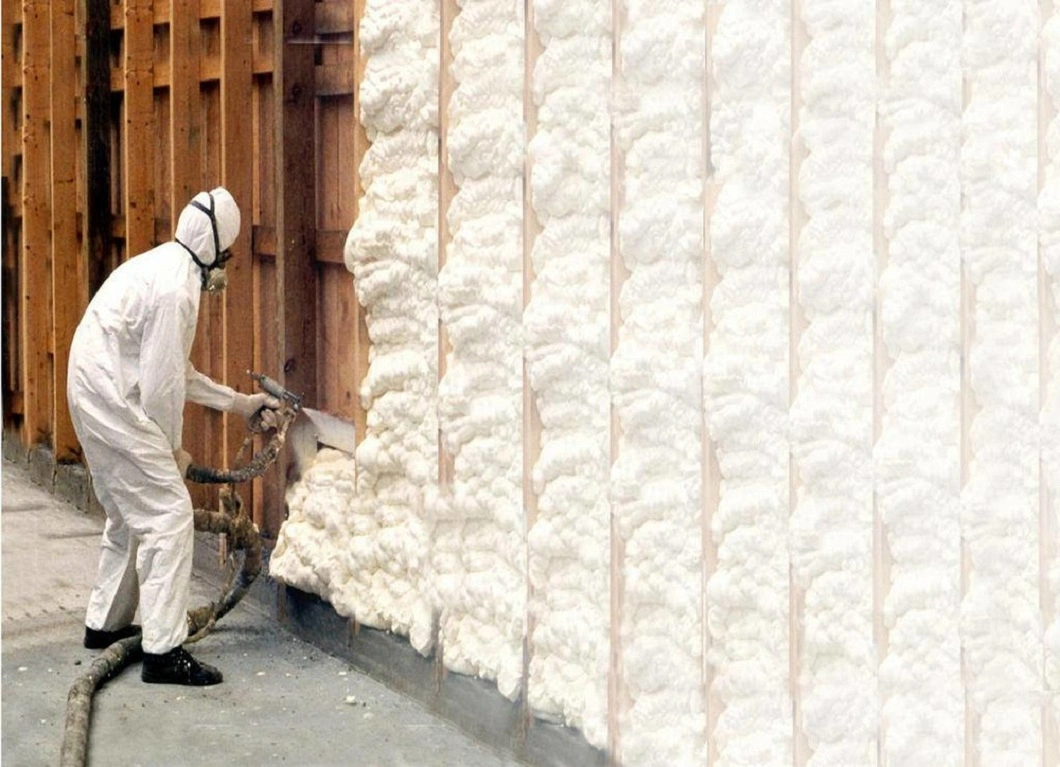 Isolamento térmico retardante de fogo Espuma de PU em spray de dois componentes.