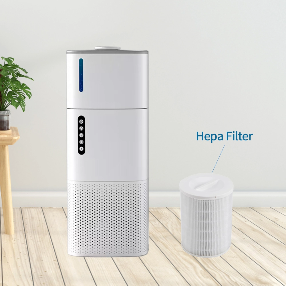 2023 Nuevo filtro de aire UVC H12 HEPA purificador de aire con humidificador Para el hogar