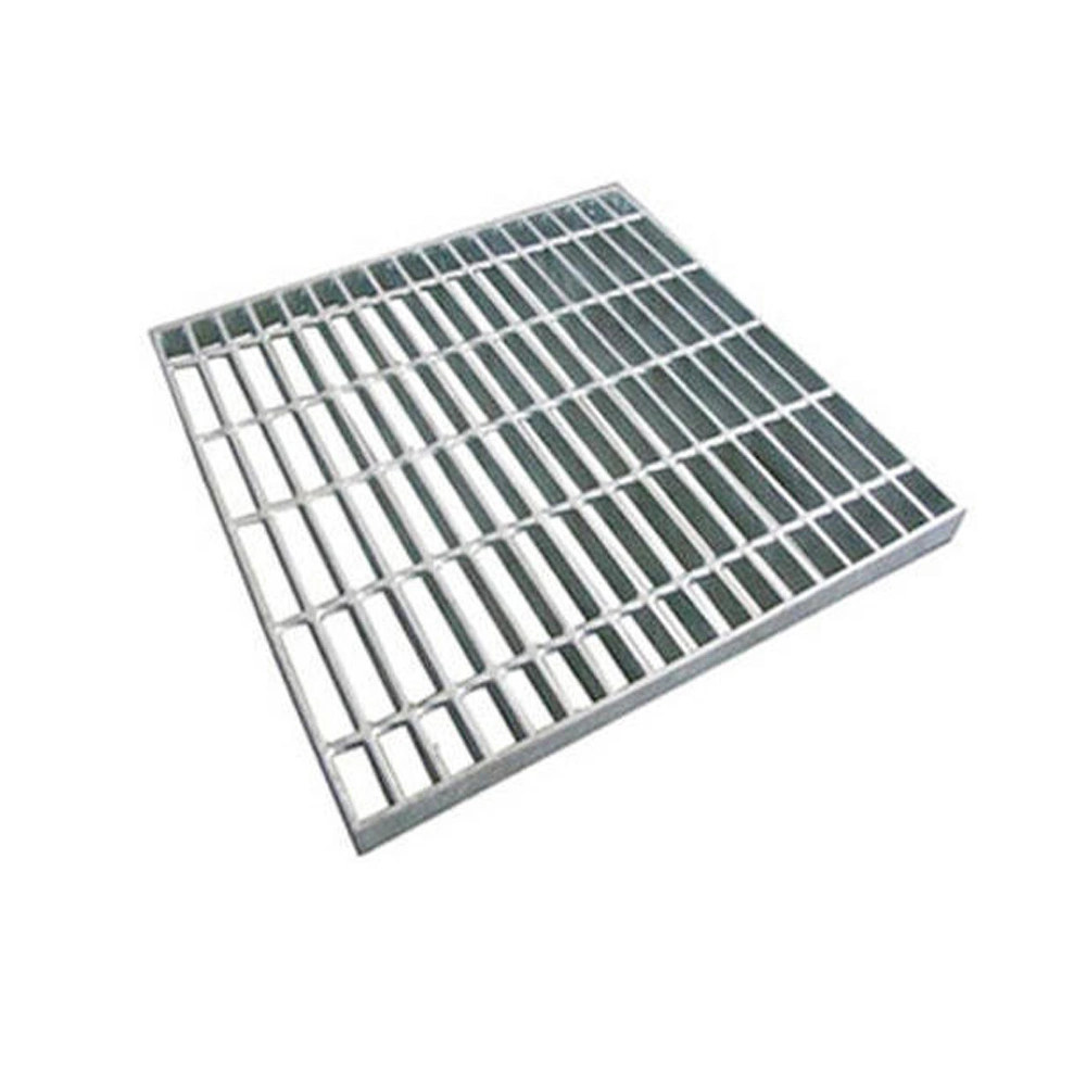 DIP caliente personalizado Galvanized Gully Cover Acero rejilla Walkway con Barra reforzada