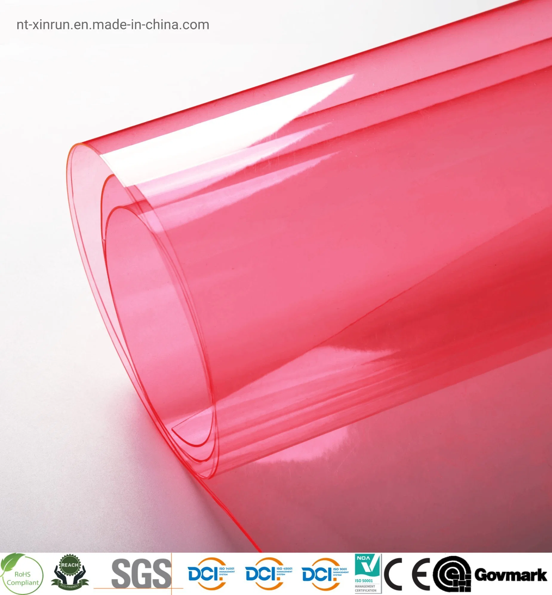 Yellow Color Super Clear PVC Film for Bags