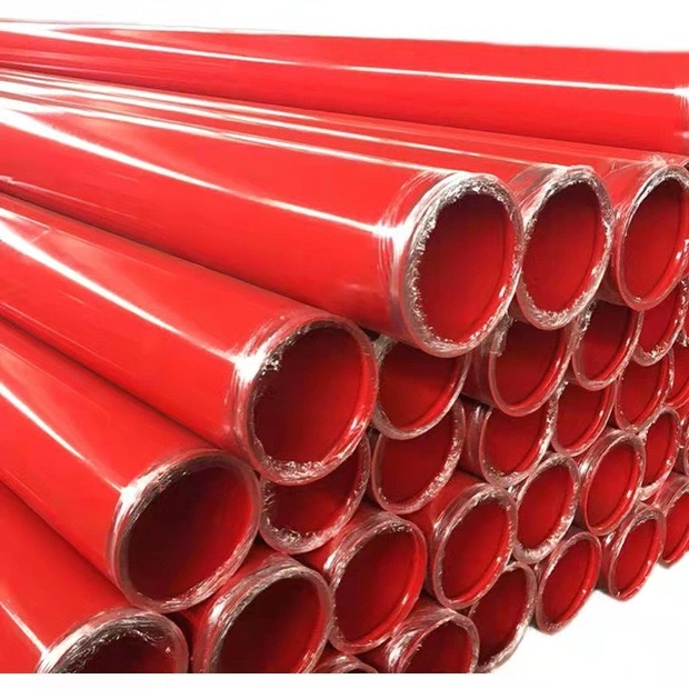 ASTM A53 ERW Gr. B Red Painted 1" 6m Fire Fighting Steel Pipe with Threaded and Grooved Ends