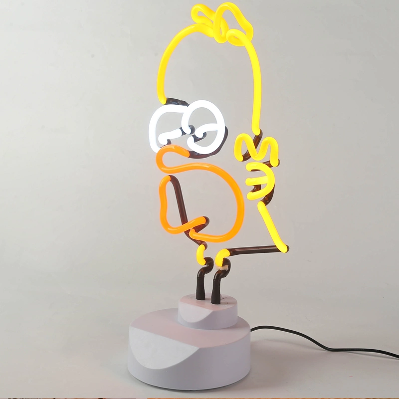 USB Power Desktop Neon Lamp Neon Light with Plastic Base