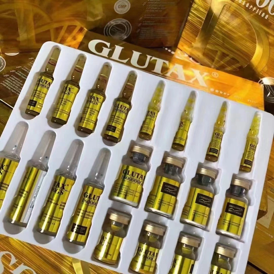 Glutax 180000 Italiano genuino IV Glutatión inyectable Cuidado de la piel Luthione establece productos blanqueadores de relámpagos