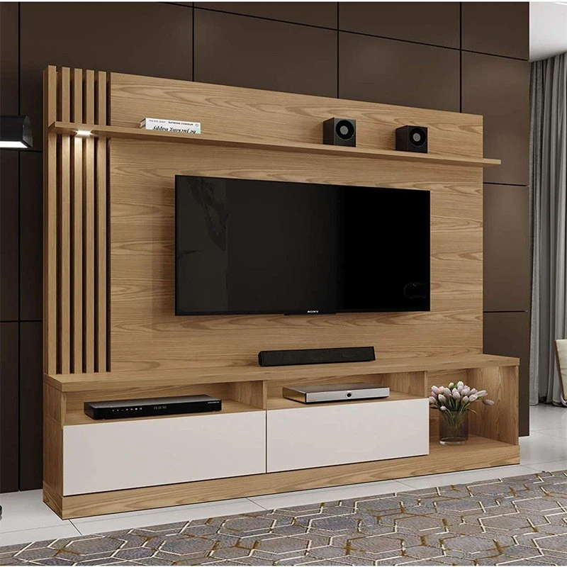 Living Room Wood Luxury Latest Design Wooden Modern TV Cabinet Desk Furniture