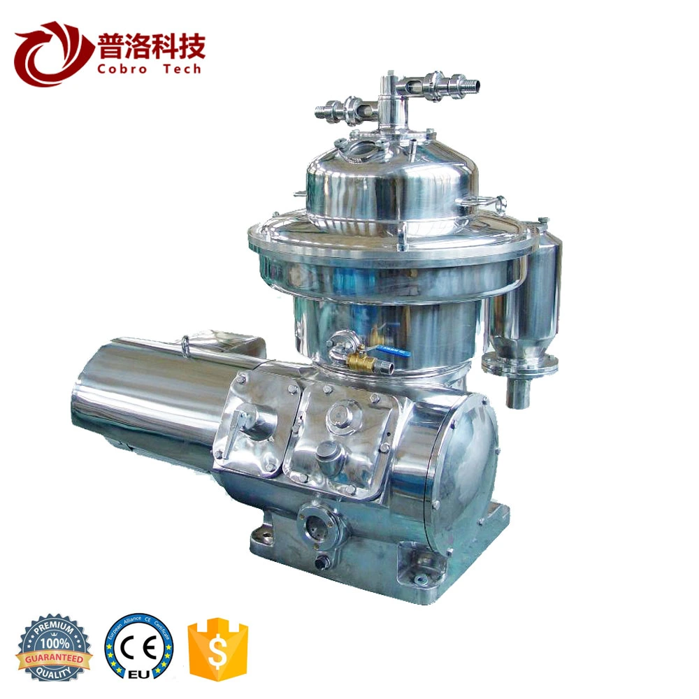 Industrial Scale Continuous Nozzle Phases Disc Stack Bowl Centrifugal Baker Yeast Separator