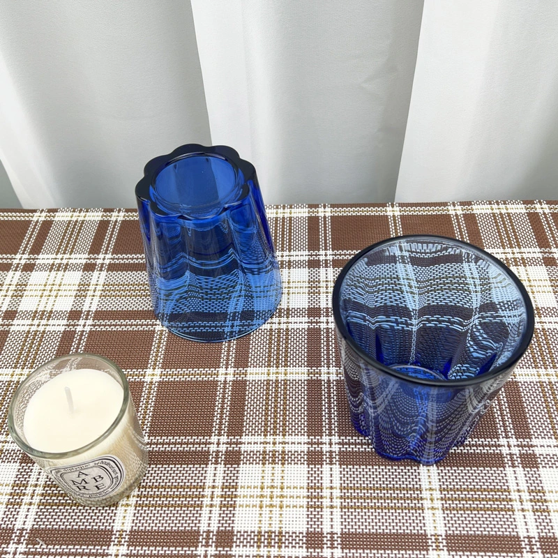 Coblat Blue Glass Drinking Glasses, Water Glasses, Wine Glasses, Glass Dinnerware Set