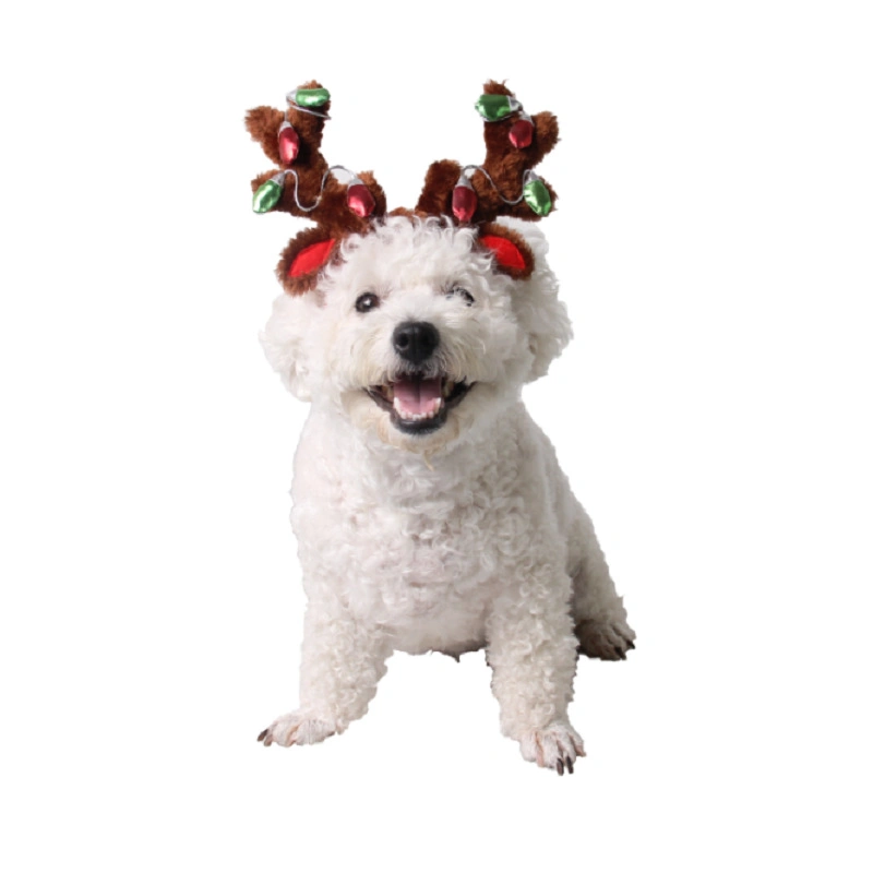 Wholesale/Supplier Christmas Pet Hair Accessory Hair Loop Antlers Headband for Dogs