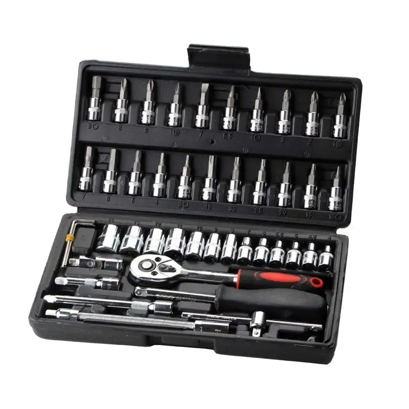 Professional Car Repair 108 PCS Ratchet Spanners Socket Wrench Set Box