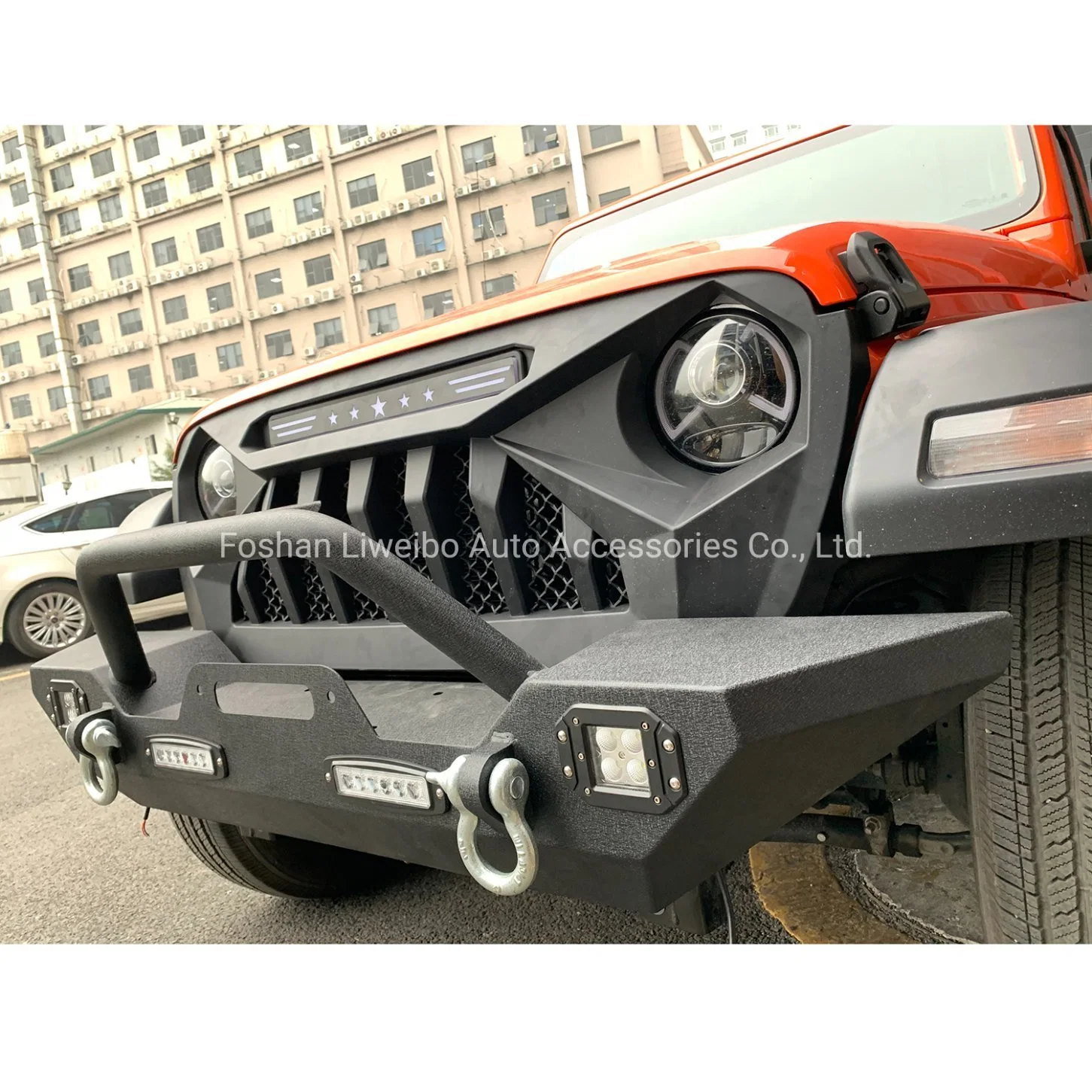 4X4 carro pára-choques frontal de aço Acessórios Bull Bar para Jeep Wrangler