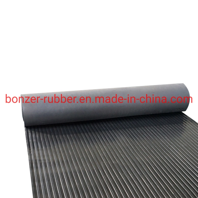 Non-Slip Wide/Broad Ribbed Rubber Matting Sheet