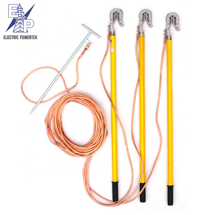 Temporary Grounding Equipment, Good Quality Copper Wire with Alloy Clamps, Used in Hv, Mv