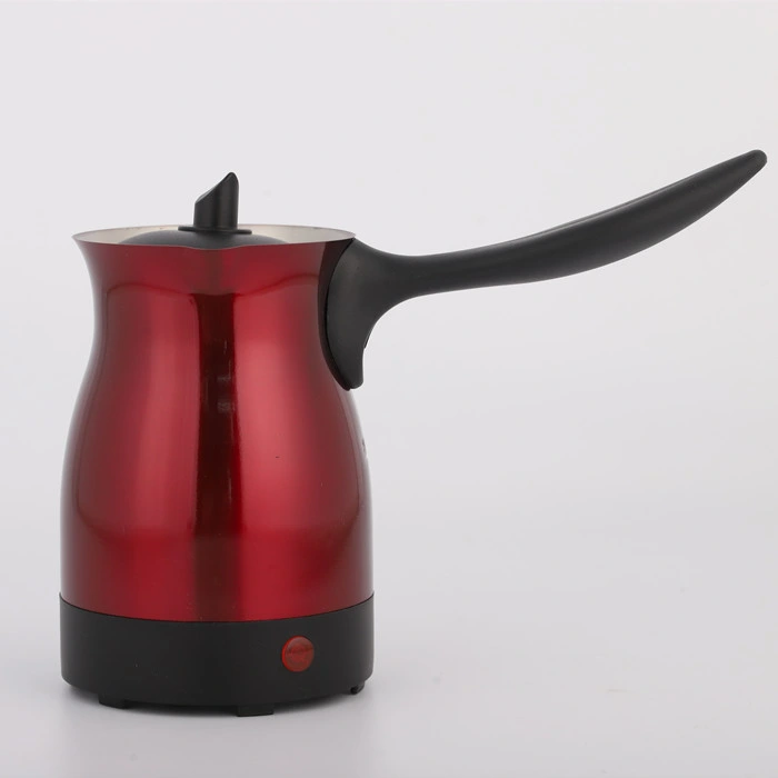 Peru cafeteira aço inoxidável corpo elétrico Red Coffee Pot Com tampa