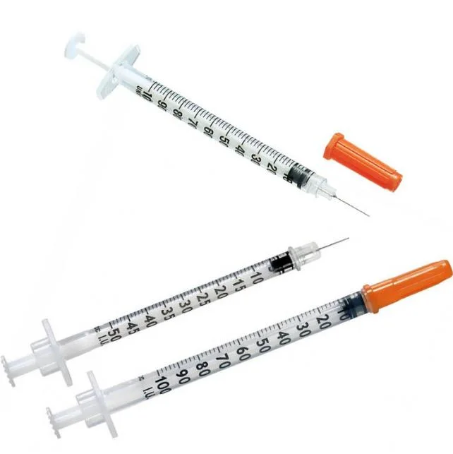 2 or 3 Parts Medical Disposable Sterile Insulin Safety Syringe with CE and ISO13485