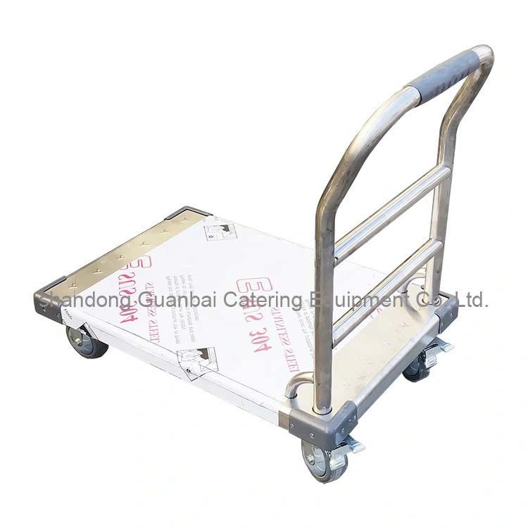 One Tier Stainless Steel Trolley Cart 201/304 Stainless Steel Metal Lab Hospital Cart