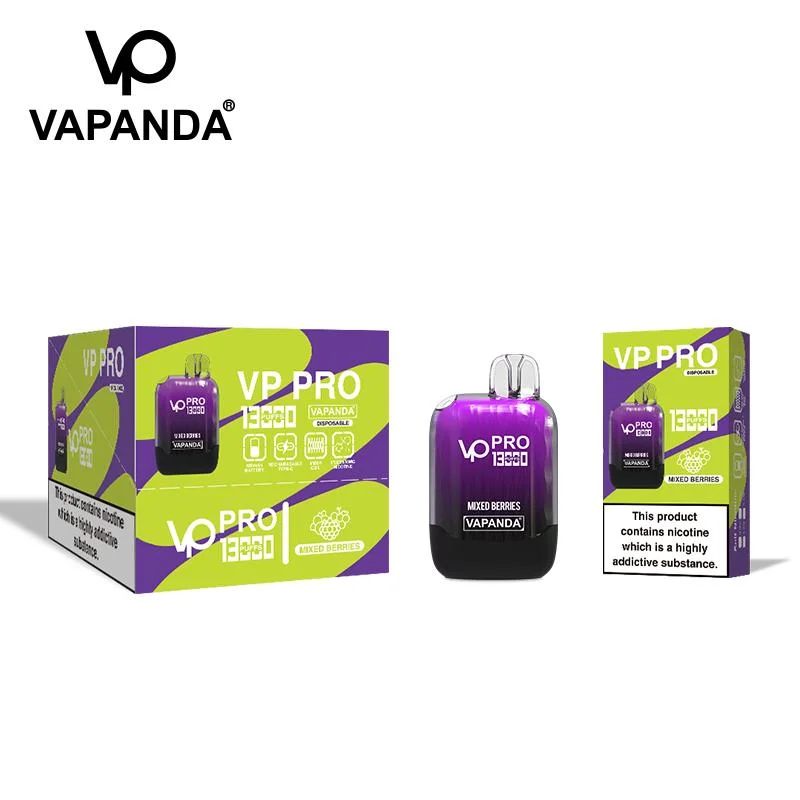 Nuevo diseño Vapanda Vp PRO 13000 Puffs 12000 VAPE desechable Caja E Cigarette 650mAh batería recargable 23ml prellenado Puff 12K Malla bobina Puffbar Bang Box King